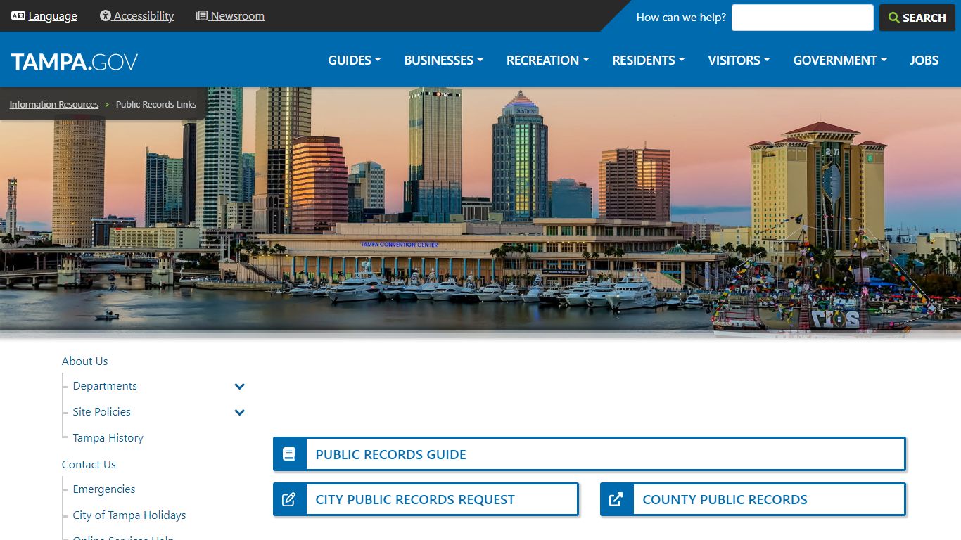 Public Records Links - City of Tampa